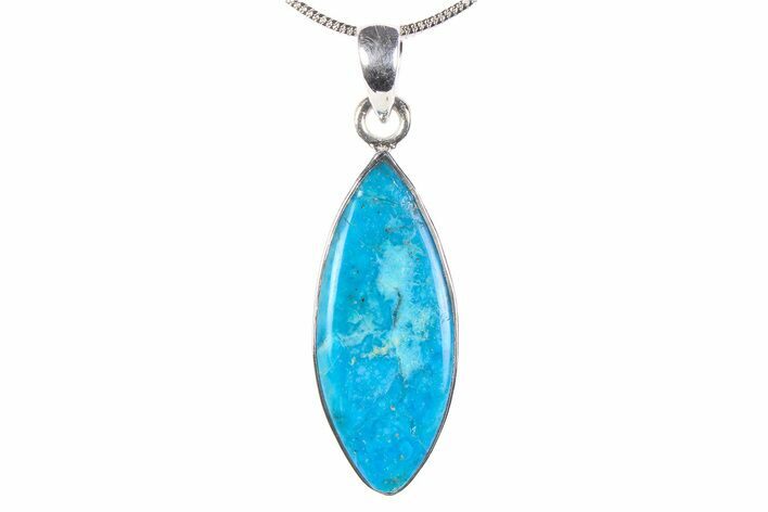 Peruvian Blue Opal Pendant (Necklace) - Sterling Silver #382809